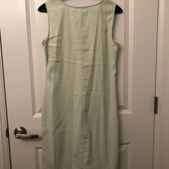 Soft Key Lime Coloured long sleeved jacket and sleeveless dress combo - Picture 6 of 7